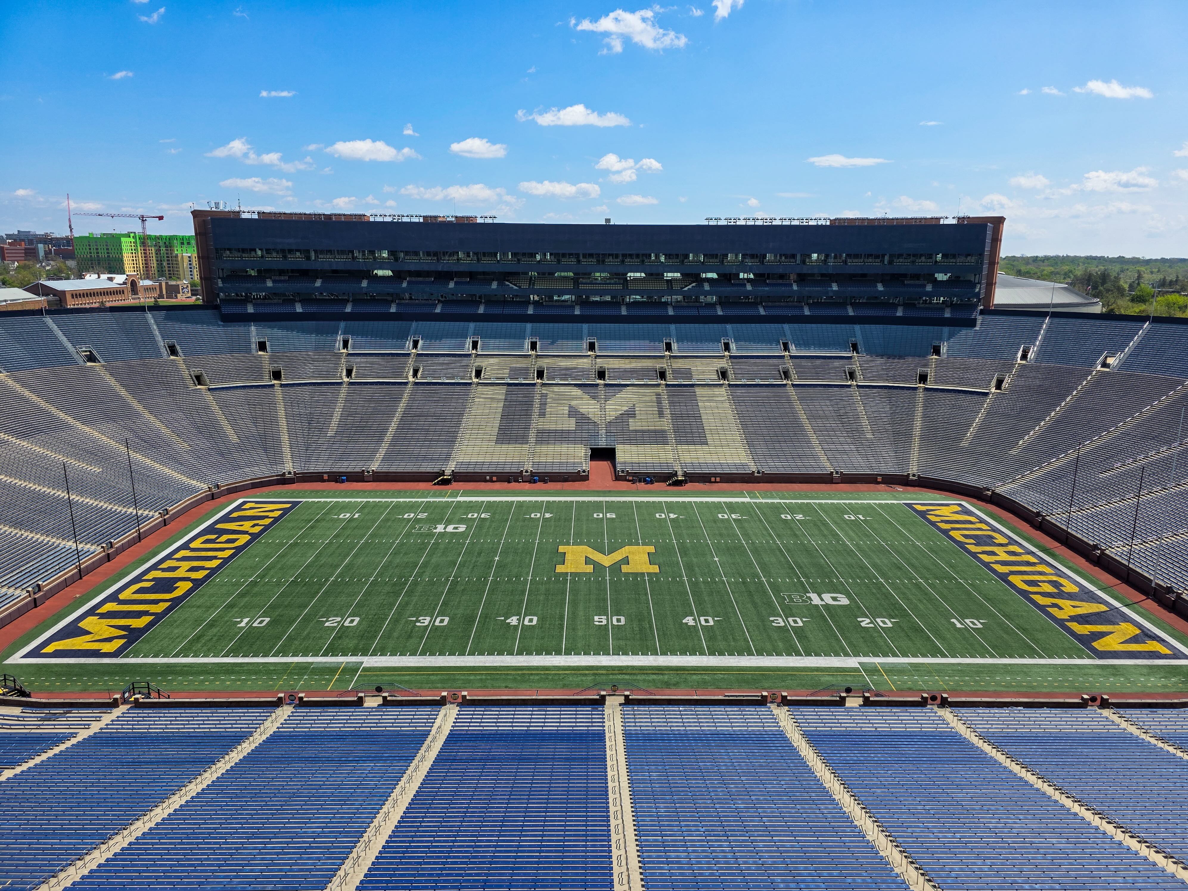 Aerial view of Michigan Stadium, The Big House, Ann Arbor